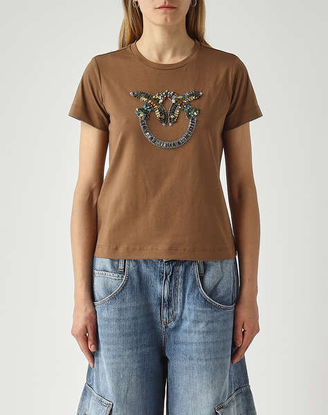 PINKO QUENTIN T-SHIRT JERSEY RICAMO