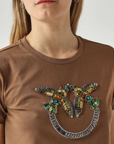 PINKO QUENTIN T-SHIRT JERSEY RICAMO