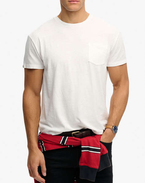 SUPERDRY D1 COTTON CLASSIC LINEN PKT TEE MEN''S BLOUSE