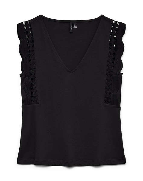 VERO MODA VMGABBY SL V-NECK TOP JRS GA