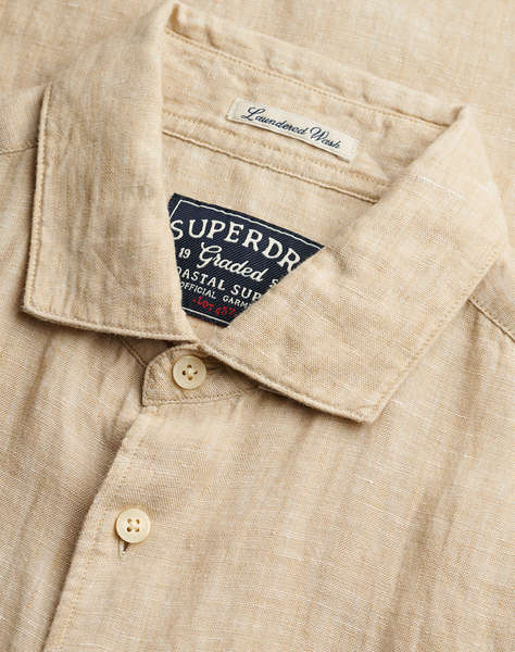 SUPERDRY D3 STUD RIVIERA S/S LINEN SHIRT MEN''S SHIRT