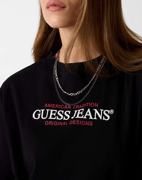 GUESS JEANS GJ SS CN OS AMERICAN TR TEE WOMEN''S BLOUSE