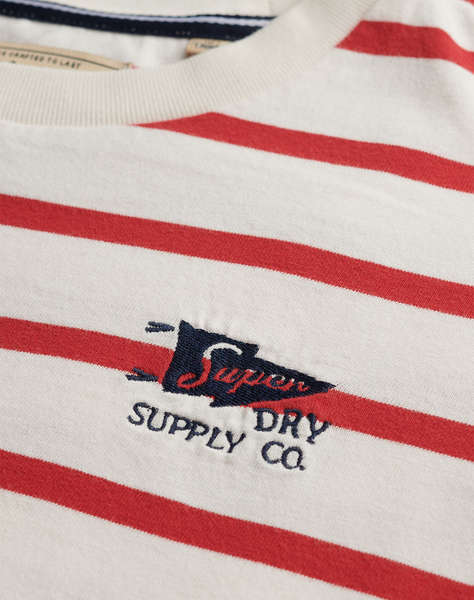 SUPERDRY D4 OVIN HERITAGE HAMPTONS STRIPE TEE WOMEN''S BLOUSE