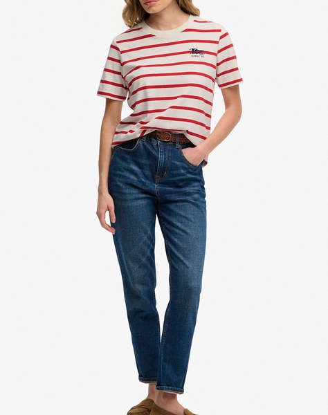 SUPERDRY D4 OVIN HERITAGE HAMPTONS STRIPE TEE WOMEN''S BLOUSE