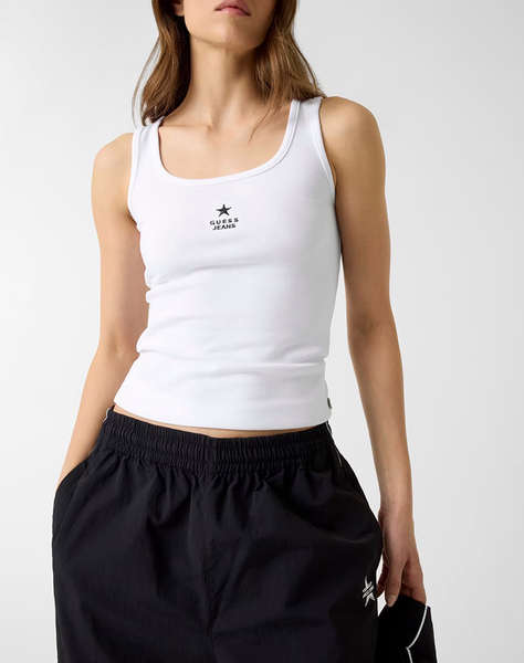 GUESS JEANS GJ TANK TOP SLIM RIB EMB WOMEN''S BLOUSE