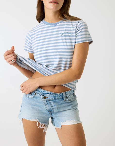 GUESS JEANS GJ SS CN REG YD STRIPED TEE WOMEN''S BLOUSE