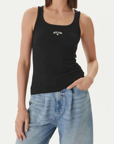 GUESS JEANS GJ RIB EMBRO TANK TOP WOMEN''S BLOUSE