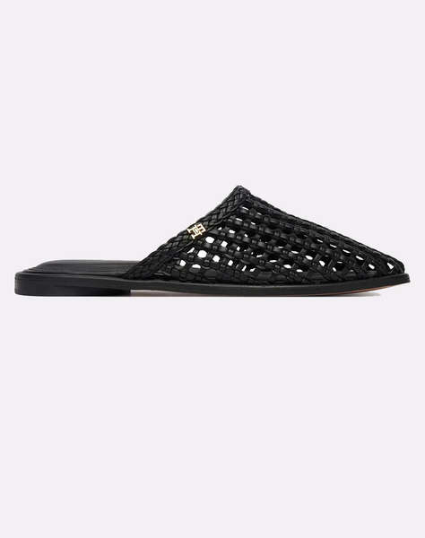 TOMMY HILFIGER HILFIGER LEATHER FLAT MULE