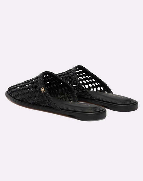 TOMMY HILFIGER HILFIGER LEATHER FLAT MULE