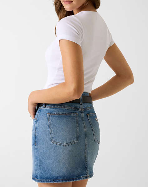 GUESS JEANS GJ SS CN SLIM RIB EMB TEE WOMEN''S BLOUSE