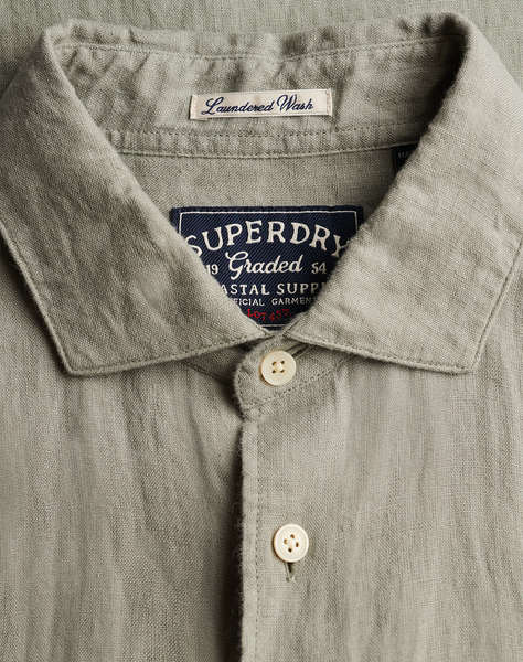 SUPERDRY D3 STUD RIVIERA S/S LINEN SHIRT MEN''S SHIRT