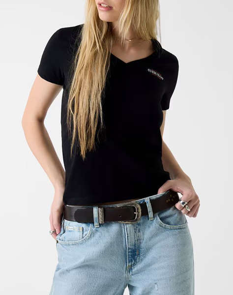GUESS JEANS GJ SS VN SLIM MINI AMERICA TEE WOMEN''S BLOUSE