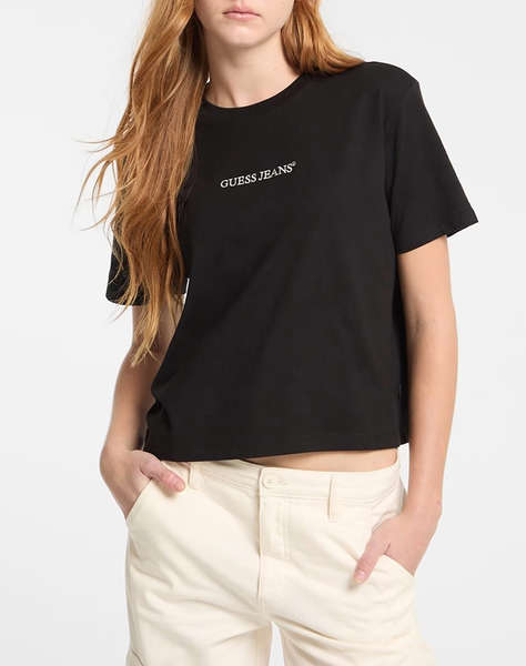 GUESS JEANS GJ SS CN BOXY EMBRO LOGO TEE WOMEN''S BLOUSE