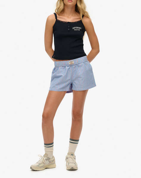 SUPERDRY D3 OVIN COTTON STRIPE ELASTIC SHORT WOMEN''S SHORTS
