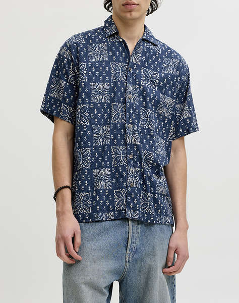 JACK&JONES JPRBLULYON PRINT DOBBY S/S SHIRT SN