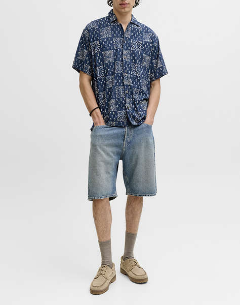 JACK&JONES JPRBLULYON PRINT DOBBY S/S SHIRT SN