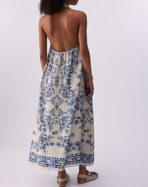 LIU JO BLACK_CA6C28_ECS ABITO MIDI APERTO DIETRO WOMEN''S DRESS