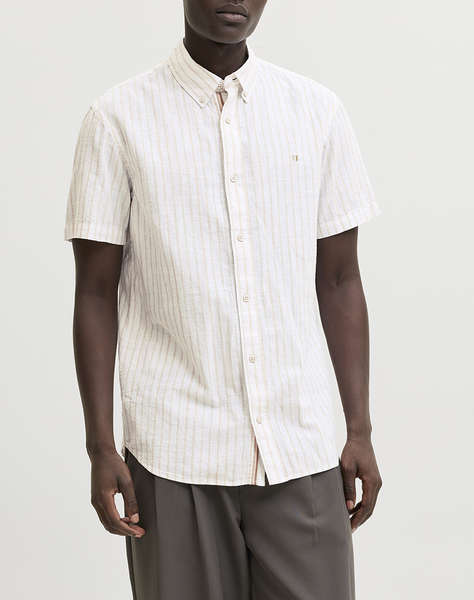 JACK&JONES JPRBLUSUMMER LIN. BL. SHIELD SS SHIRT SN