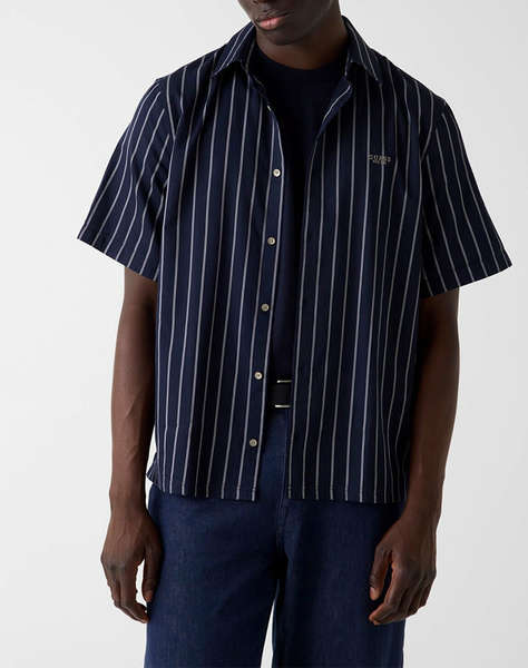 GUESS SS YARN DYED CRINKLE SHIRT MEN''S SHIRT