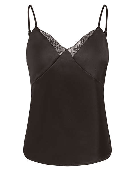 ONLY ONLFARAYA STRAP LACE SATIN TOP WVN