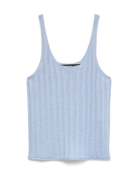 VERO MODA VMLULA LINEN SL O-NECK TOP NOOS