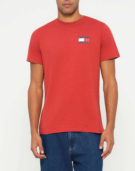 TOMMY JEANS TJM SLIM ESSENTIAL FLAG TEE EXT NEW