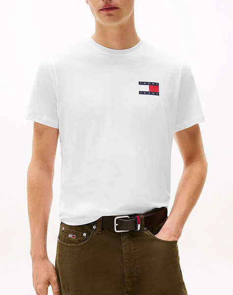 TOMMY JEANS TJM SLIM ESSENTIAL FLAG TEE EXT NEW