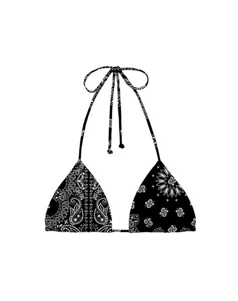 MC2 LEAH-FULL ADJUSTABLE TRIANGLE BIKINI TOP WITH REMOVABLE PADDING-BANDANNA ROUND 00