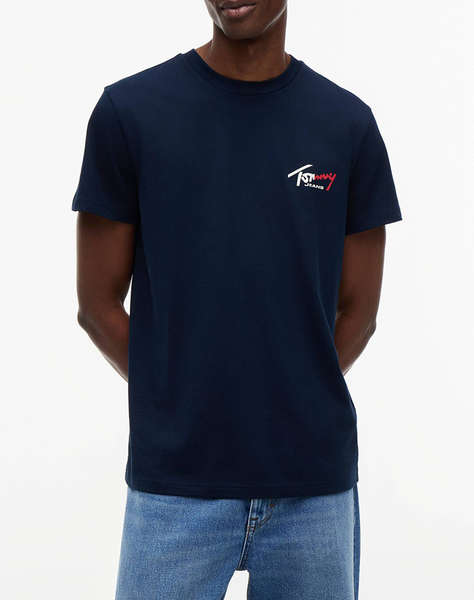 TOMMY JEANS TJM SLIM SIGN CHEST SS TEE EXT NEW