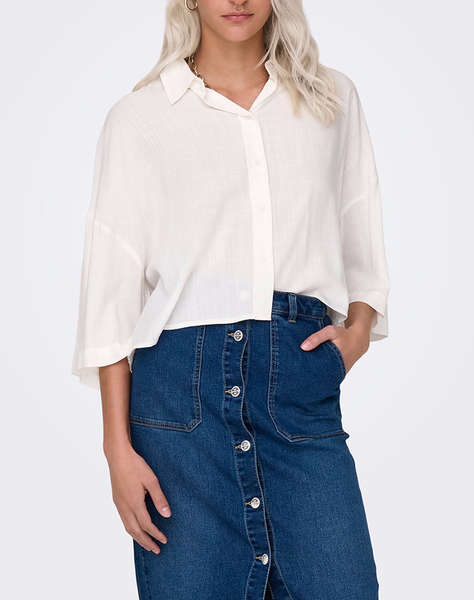 ONLY ONLASTRID LIFE 2/4 CROP SHIRT WVN NOOS