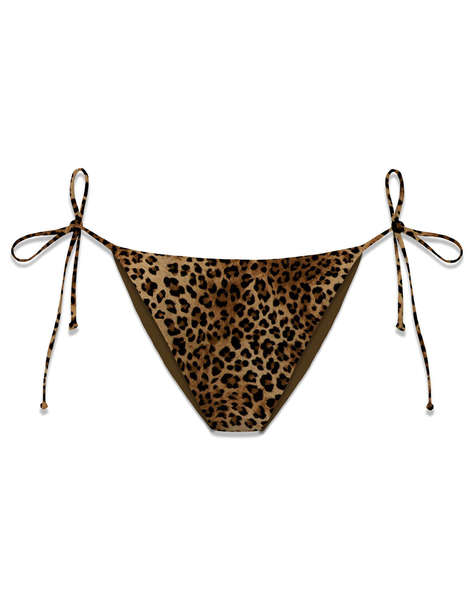 MC2 VIRGO-NORMAL COVERAGE BOTTOM WITH SELF- TIE FASTENINGS-SAND LEOPARD 19