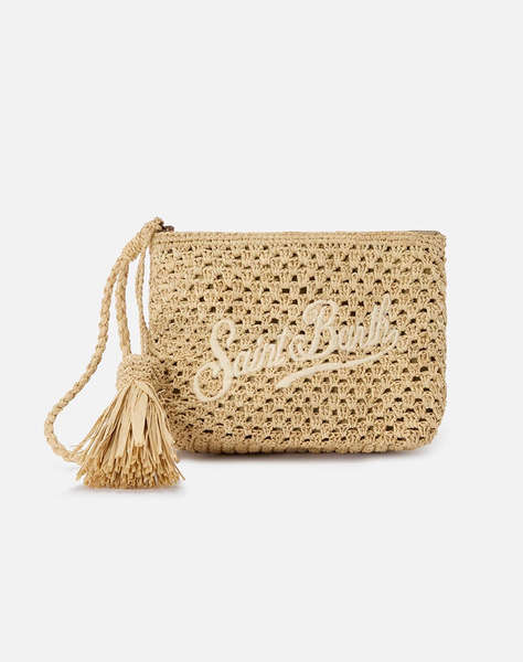 MC2 RAFFIA POUCH-POCHETTE-11 WAVE EMB