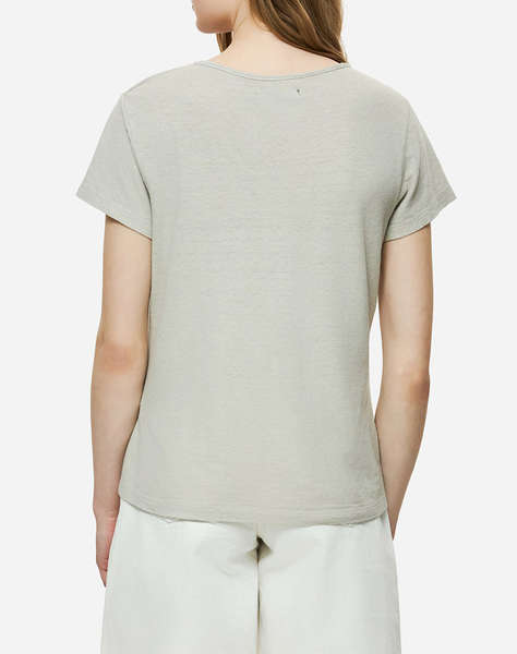 DIRTY LAUNDRY V-NECK LINEN BLEND T-SHIRT