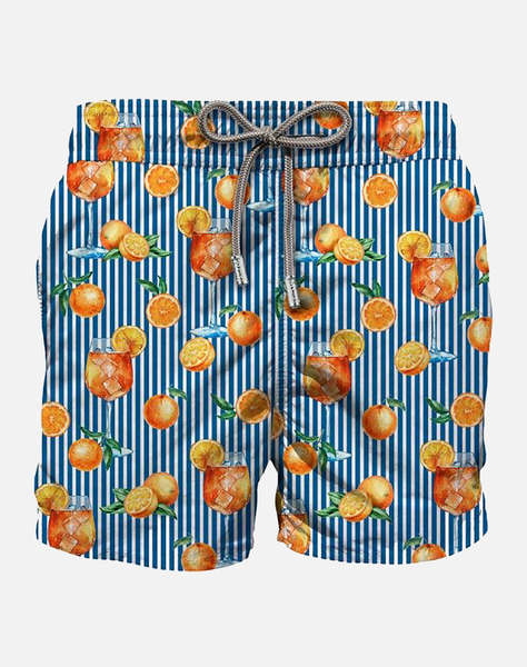 MC2 GUSTAVIA-SWIMSHORT-ORANGE TASTE STRIPES 61