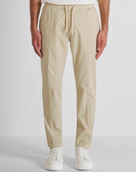 ANTONY MORATO MMTR00787FA900138 MIN OF 6 TROUSERS SALEM SLIM FIT IN STRETCH CORDUROY COTTON FABRIC GARMENT DYE WITH METAL BADGE MEN''S TROUSERS