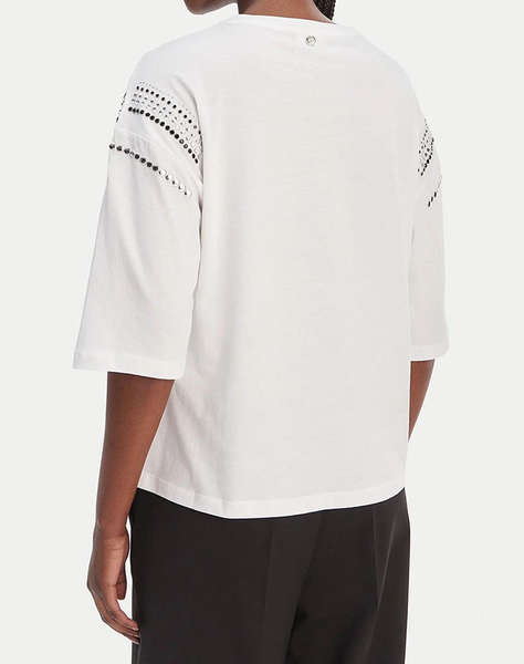 LIU JO WHITE_WA6J04_T-SHIRT MODA M/C ДАМСКА БЛУЗА