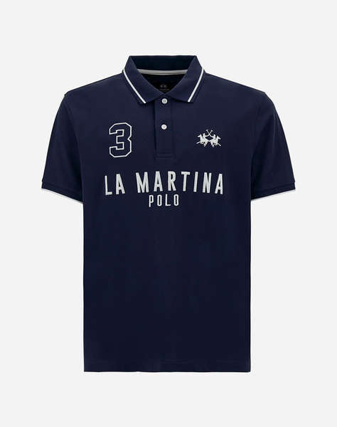 LA MARTINA BLOUSE POLO ΚΜ MAN S/S POLO PIQUET STRETCH