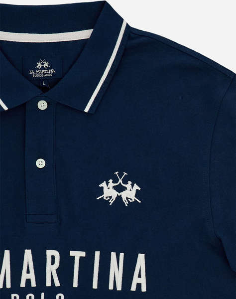 LA MARTINA BLOUSE POLO ΚΜ MAN S/S POLO PIQUET STRETCH