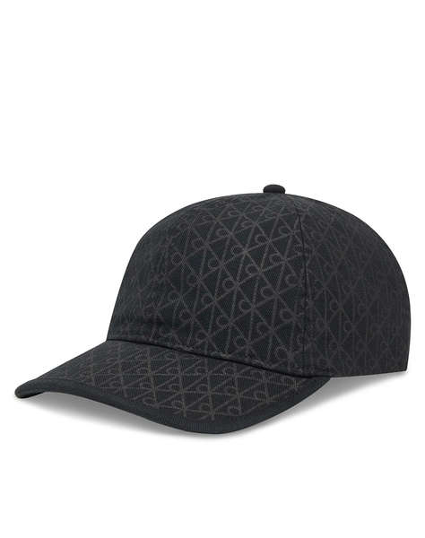 CALVIN KLEIN JEANS EMBLEM PRINT w LEATHER PATCH CAP