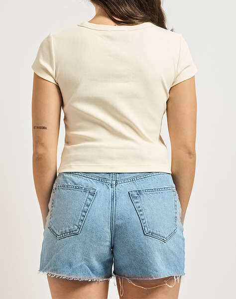 CALVIN KLEIN JEANS A- WOVEN LABEL 2X2 RIB BABY TEE