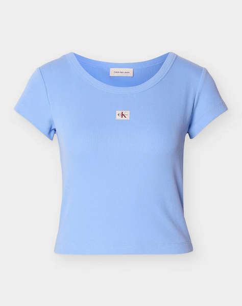 CALVIN KLEIN JEANS A- WOVEN LABEL 2X2 RIB BABY TEE