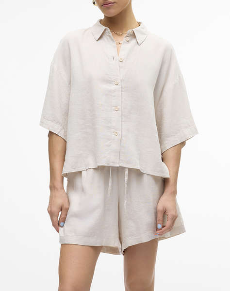 VERO MODA VMLINN 2/4 SHORT SHIRT WVN NOOS