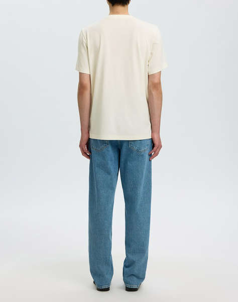 SELECTED SLHASPEN EMB SS O-NECK TEE