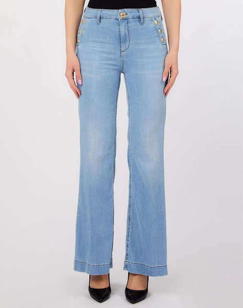 LIU JO DENIM_UA6D48_B.UP FLARE BUTTON HW WOMEN''S TROUSERS