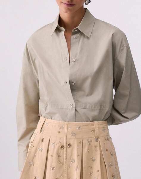 LIU JO WHITE_WA6C53_CAMICIA TS M/L ALUMINUM WOMEN''S SHIRT