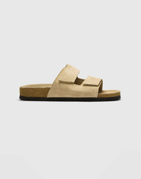 SELECTED SLMBASTIAN SUEDE STRAP SLIDER