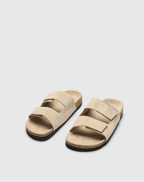 SELECTED SLMBASTIAN SUEDE STRAP SLIDER