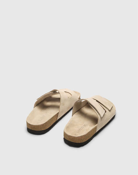 SELECTED SLMBASTIAN SUEDE STRAP SLIDER