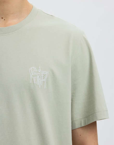 SELECTED SLHASPEN EMB SS O-NECK TEE