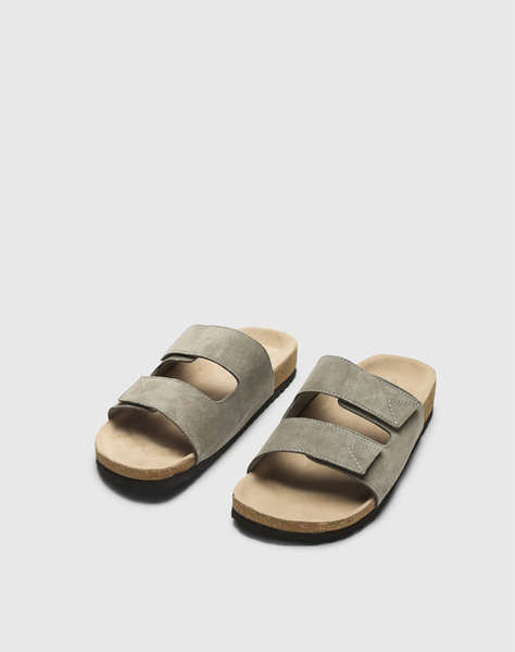 SELECTED SLMBASTIAN SUEDE STRAP SLIDER